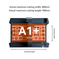 FCR6090 Cortadora de Cama Plana de Doble Cabezal con Adsorción al Vacío 60*90cm para Vinilo, PET, PVC, Láminas y Papel con Corte Kiss-Cut