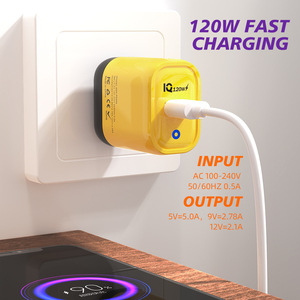 Cargador USB Único QC3.0 de 120W, Cargador Rápido para Teléfono Móvil, Adaptador de Corriente PD para Samsung, <span class=keywords><strong>Xiaomi</strong></span>, iPhone - Product Image 3