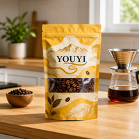 Sachet de café imprimé sur mesure avec valve et fermeture éclair 250g 340g 500g, pochette verticale refermable en PET/VMPET/PE