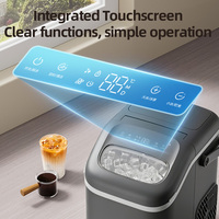 Machine à glaçons automatique portable pour la maison, 16 glaçons par cycle, 13 kg/jour, épaisseur de glace réglable, pour la maison et les cafés