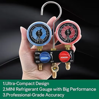 Manomètre numérique compact et pratique Hongsen HS-M01 pour outils CVC, cuivre et aluminium, 0-550 psi, pour la réfrigération et l'échange de chaleur