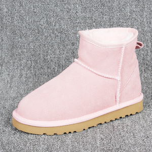 Botas de Neve Clássicas Personalizadas para Meninas e Meninos, Atacado, Novas Botas Femininas de Couro Genuíno Marrom com Sola Grossa e Quente - Product Image 4