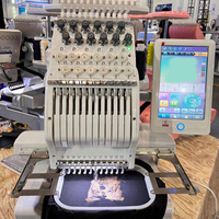 Machine à broder à tête unique, automatique, pour casquettes, t-shirts, vêtements, usage commercial, machine à broder informatique, ventes de fête