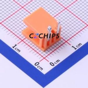 HT396R-3.96-2P Plug-in Terminal Block Bent Lead Through Hole,P=3.96mm Connector Board-to-Board / Socket Open 1x2P 3.96mm Orange - Product Image 2
