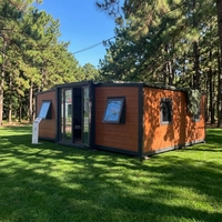 Casa Contenedor Modular de Lujo de 20 pies con Paneles Sándwich Expandibles, Pequeña Casa Prefabricada Portátil, Cabaña, Apartamento, Sala de Estar, Cocina, Gimnasio
