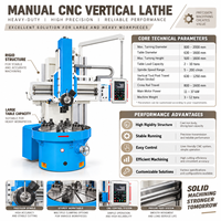 Fraiseuse verticale à colonne unique, tour CNC pour métaux, machine robuste pour grandes pièces, tour CNC manuel