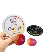 Code QR dynamique personnalisé 80*80/100/100/120*120mm 213/215 fenêtre NFC autocollant de table pour le partage de médias sociaux/Menu