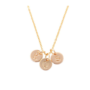 Pendentif nom alphabet de forme ronde, breloques lettre pendentif tuile <span class=keywords><strong>Scrabble</strong></span> en or rose - Product Image 6