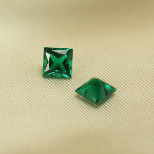 Esmeralda Cultivada en Laboratorio Goldleaf, Color Zambia, Corte Princesa Cuadrado, Esmeraldas Cultivadas en Laboratorio, Piedra Suelta para Joyería - Product Image 4