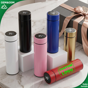 <span class=keywords><strong>Bouteille</strong></span> <span class=keywords><strong>Thermos</strong></span> Portable Café Thé Affichage Intelligent de Température <span class=keywords><strong>Bouteille</strong></span> Isotherme Flasque avec Filtre Souvenirs de Mariage Tasses Personnalisables - Product Image 1