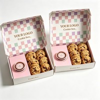 Boîte d'emballage pour gâteaux et biscuits, personnalisable avec logo, en carton blanc de qualité alimentaire, avec finition brillante ou mate.