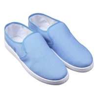 Sepatu Kerja Anti Statis ESD, Model Rendah, Kanvas, Sol SPU, Dapat Dicuci, Untuk Ruang Bersih dan Industri