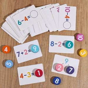 Jeu de manipulations mathématiques Montessori en bois pour l'addition et la soustraction, avec cadre à dix cases, pour l'école à domicile et les enfants de maternelle - Product Image 5