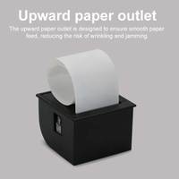 Impresora Térmica de Recibos y Códigos de Barras Integrada de 58 mm, Elegante en Blanco y Negro, con USB+Serial, Módulo de Impresora de Panel Pequeño