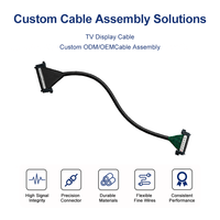 Fabricant de câbles LVDS sur mesure, câble coaxial micro 51 broches pas de 0,5 mm, assemblage avec gaine en PVC pour écran LCD TV, solution OEM ODM