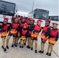 Normzl crop top dansa setelan olahraga cheerleader kustom jaket legging bra pemanasan setelan sublimasi seragam latihan Anak