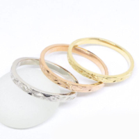 Anillo de Eternidad Islámico de Acero Inoxidable 316 Chapado en Platino, Listo para Venta Centralizada, con Engaste de Bisel, Diseño Personalizado de Fábrica, Solución Integral