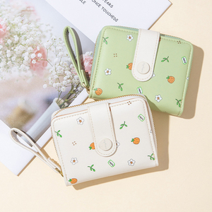 New Flower Girls <b>Wallet</b> Short Zipper Coin Purse Plant <b>Wallet</b> Fashion Versatile Purse for Women Cute <b>Wallet</b> - Product Image 2