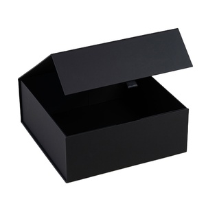Custom Folding Black Magnetic Closure Rigid Cardboard Paper Packaging Luxury Gift Present Boxes