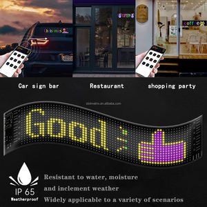 Panneau matriciel RGB IP65 1664, programmable par application, texte et images DIY, affichage LED pour voiture, éclairage de message défilant USB pour voiture - Product Image 6