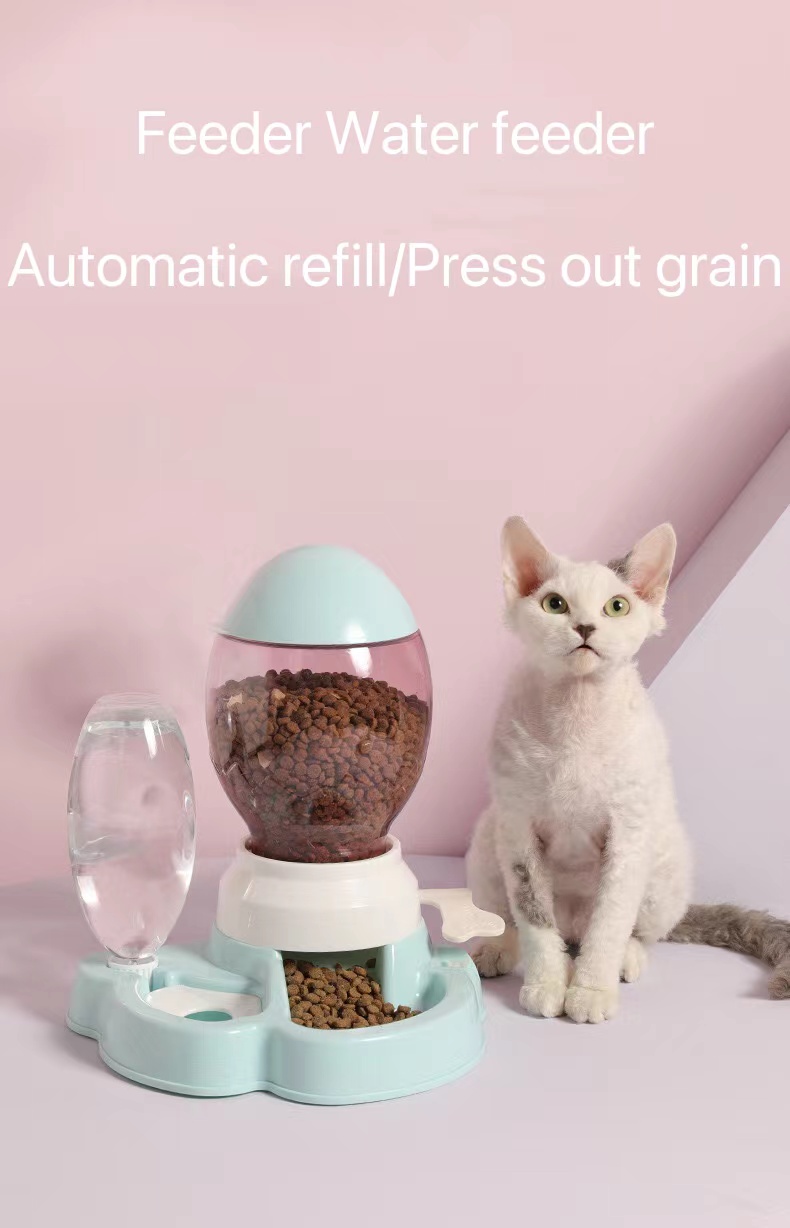 Amazon Nice Quality Gravity Colorful Automatic Pet Water And Food Feeder Water Dispensers Feeder For Cat