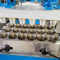 Machine de fabrication de biscuits en gaufrette pour cornet de crème glacée à bon prix machine à fabriquer des gobelets à gaufres pour cornets de sucre croustillants prix de la machine à mouler