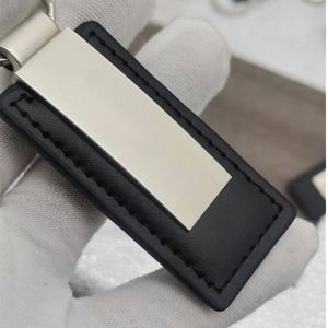 YS894 Promotional Gift <b>Custom</b> Embossed Logo Laser Engraving Car <b>Keychain</b> Keyring Pu Leather <b>Keychain</b> Metal Leather <b>Keychain</b> - Product Image 4