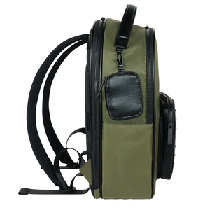 Minimalist Nylon <b>Backpack</b> Olive Green Waterproof Laptop Bag <b>with</b> Front Pocket Unisex Daily Use 20-35L Capacity - Product Image 3