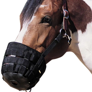 Anti <b>Slip</b> Horse Muzzle With Secure Fastening For Active Horses In Open Pasture Environments - Product Image 1