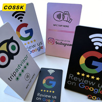 Support de table NFC Google Review en acrylique avec code QR pour les entreprises, restaurants, cafés, hôtels – Optimisez les avis clients