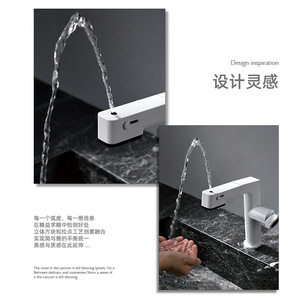 Rainbow Pull Out Basin Faucet Single Handle <b>Deck</b> Mounted With Built In Water Filter Ceramic Valve Core - Product Image 1