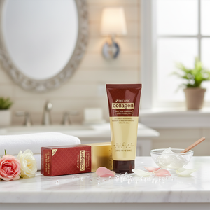 Gel Exfoliante Facial de Colágeno Antiarrugas 3W Clinic de Corea K-Beauty, Limpiador Facial de 180 ml para Todo Tipo de Piel - Product Image 3