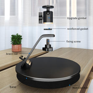 Support de projecteur en alliage d'aluminium noir CINE 23, rotatif à 360°, universel 1/4 ", sans perçage, base de 20 cm, capacité de charge de 5 kg pour XGIMI - Product Image 4