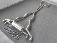 BMW M5 F90 Titanium Cat-back Performance Système d'échappement avec M-Logo Embouts en fibre de carbone Quad Exists Valvetronic Control Kit