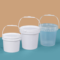 1L wadah Bucket bulat daur ulang plastik ember Drum & barel untuk kemasan Resin epoksi dan pengeras