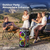 Zealot PT21 Altavoz Inalámbrico LED RGB Portátil de 200W con Batería de 48000mAh y Función de Banco de Energía para Uso en Exteriores, Karaoke y Computadora