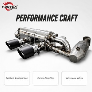 ท่อไอเสียแคทแบ็กสแตนเลส Vortex สำหรับ Porsche 911 991.2 Carrera 3.0T ปี 2015-2018 พร้อมปลายท่อคาร์บอนไฟเบอร์แบบมีวาล์ว - Product Image 6