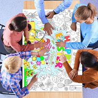 Póster Gigante de Papel para Colorear de Pascua, 31*43 Pulgadas, para Actividades de Mesa Infantiles, Recuerdo de Fiesta, Regalo para el Hogar