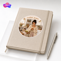 Autocollants personnalisés en vinyle découpés sur mesure, autocollants personnalisés avec logo, autocollants décoratifs durables, imperméables et brillants pour cahiers