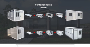 Modern Low Cost <b>Portable</b> Easy Assembled High Quality Eco-Friendly Steel Luxury Foldable House for Home Office Villa Supermarket - Product Image 4