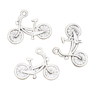 Charmes vélo vélo 26x18mm tibétain couleur argent pendentifs Antique fabrication de bijoux bricolage artisanat fait main - Product Image 1