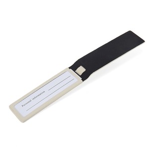 Luxurious Stylish Genuine Leather Luggage Tag Personalized Travelers Name Tag Embossed Logo Soft Promotional Gifts Luggage - Product Image 3