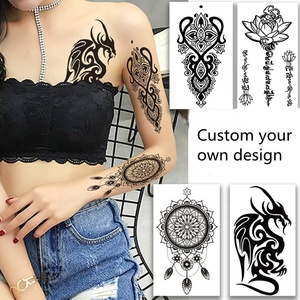 Tatuaje Temporal <span class=keywords><strong>de</strong></span> Alta Calidad con Diseño Tribal <span class=keywords><strong>de</strong></span> un Solo Brazo, Adhesivo Impermeable y Colorido para Aplicación Corporal - Product Image 2