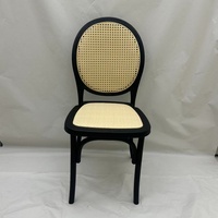 Chaise avec assise amovible en résine plastique PP imitation rotin pour restaurant, hôtel, événement, fête, mariage, banquet