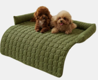 Offre Spéciale – Lit pour Animaux de Compagnie en Fibre de Velours Côtelé Écologique et Abordable – Coussin Pliable Chaud et Confortable pour Chiens et Chats – Toutes Saisons