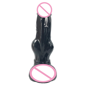 8.19 Inch Silicone <strong>Animal</strong> Dildo Dog Penis with Suction Cup Elastic Tapered Head Knot Canine Dog Dildos for Men - Product Image 4