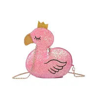 Zogift 2019 çocuklar sevimli flamingo su geçirmez mini cep telefonu tek kollu çanta tek zincir omuz askısı tote çanta kadın çanta