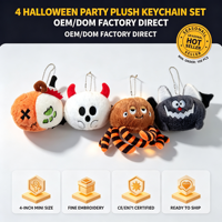 Peluche Kawaii de Noël Halloween : Collection d'animaux en peluche ronds effrayants – Chauve-souris, fantôme, araignée, zombie mignons et effrayants – Cadeau pour enfants