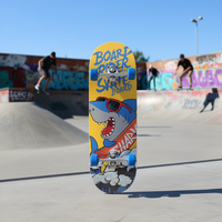 Patineta Cruiser de Madera 90460, 70x20x8.5cm, Rodamientos ABEC-7, Carga Máxima 100kg, Tabla de Madera de Arce de 8 Capas, Diseño de Dibujos Animados para Jóvenes