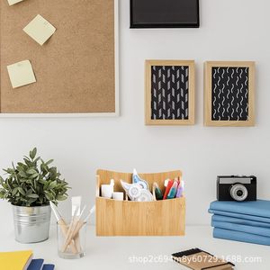 Portacuchillos de bambú, organizador de almacenamiento de escritorio de 7 piezas para cubiertos de cocina con ranuras para tenedores y cucharas - Product Image 4